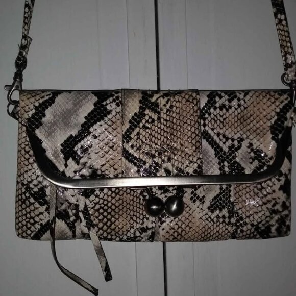 Jessica Simpson Snakeskin Shoulder/Clutch Bag - Picture 1 of 5